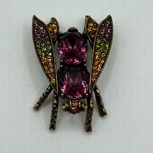 Vintage UTC China Rhinestone Fly Insect Brooch